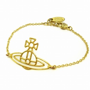 ヴィヴィアンウエストウッド Vivienne Westwood THIN LINES FLAT ORB BRACELET ブレスレット オーブ ゴールドカラー アクセサリー レディー