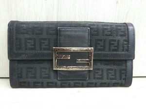 FENDI フェンディ ズッカ 2804-8M0021-PUQ-039 二つ折り長財布 ブラック系 ブランド財布