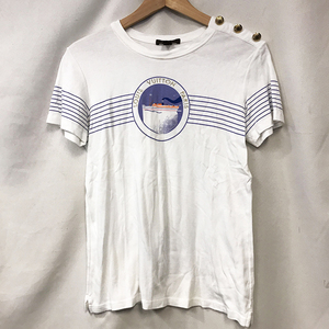 LOUIS VUITTON ルイ・ヴィトン 綿 100％ Tシャツ ブランドロゴ 船舶柄 レディース XL　qof.Y8T04