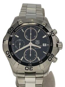 TAGHeuer◆自動巻/アクアレーサー/ステンレス/BLK/SLV/SS/202401WOH済/20240205日差+7