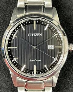 0001-0422 1円出品 時計 腕時計 CITIZEN シチズン ECO-DRIVE エコドライブ AW1231-66E デイト ソーラー 不動品 稼働未確認