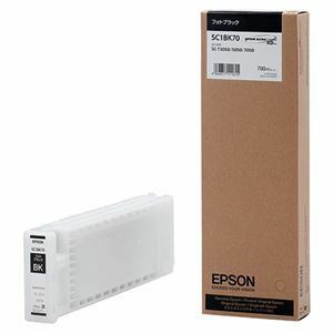 【新品】(まとめ) エプソン EPSON インクカートリッジ フォトブラック 700ml SC1BK70 1個 【×10セット】