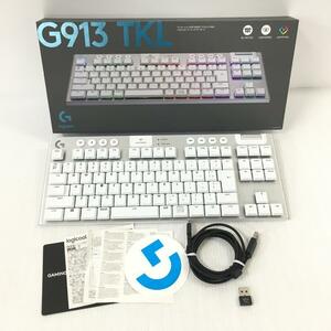 TEI 【中古品】 Logicool G913 TKL テンキーレス ワイヤレスゲーミングキーボード G913-TKL-TCWH 〈088-240422-MA-8-TEI〉