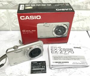 CASIO カシオ EXLIM EX-Z770 コンパクトデジタルカメラ リチウムイオン充電池、クイックスタートガイド、元箱付 fah 4H563S