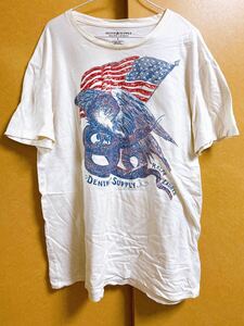DENIM&SUPPLY デニム&サプライ ラルフローレン 星条旗プリント Tシャツ ホワイト系 Lサイズ
