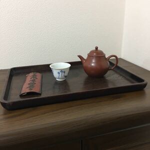 煎茶道具 朱泥 急須 青花 茶合 漆器 唐物 清朝