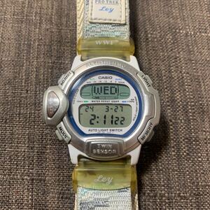 CASIO カシオ PRO TREK プロトレック Ley WWF 腕時計 パンダ PRL-20WWJ シルバー ホワイト EL キツネ