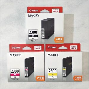 【未開封】 CANON キヤノン 純正 MAXIFY 大容量インクタンク 2300XL 3色セット ブラック マゼンタ イエロー