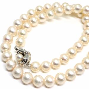 TASAKI(田崎真珠)箱付き!!大珠!!《アコヤ本真珠ネックレス》M 48.0g 約42cm 約8.5-9.0mm珠 pearl パール necklace jewelry ED0/EF0