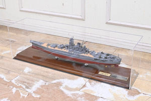 GQ411 超美品 精密 戦艦大和 1/350 完成品 全長75cm 銀座国文館 真鍮プレート アクリルショーケース付き