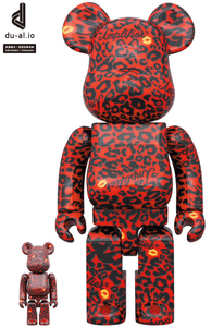 新品 BE@RBRICK Amplifier Red 100％ & 400％ MEDICOM TOY ベアブリック kaws カウズ BASQUIAT BANKSY Keith Haring WARHOL