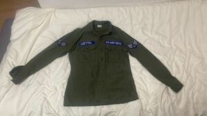 実物放出品　米空軍OG107コットンサテンユーティリティシャツ シャツ袖Mサイズ