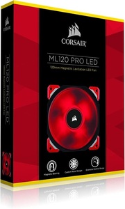 Corsair ML120 Pro LED(RED LED) PWM(4Pin) PCケースファン [FN1043 CO-9050042-WW] /B