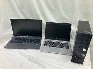 HP 250 G7 Notebook Corei5 中古品 HP Probook 430G6 Corei3 ジャンク品　Dell Vostro COREi3 ジャンク品 HDDなし3台セット