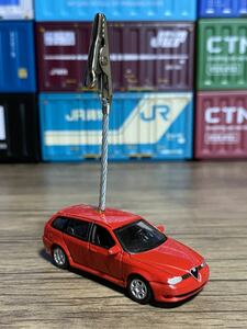 ◎アルファロメオ 156 スポーツワゴン GTA 赤 メモスタンド◎オリジナル加工品 メモクリップ 車雑貨 文具 ハンドメイド Alfa-Romeo