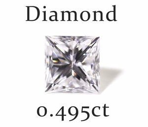 W-37☆ルース ダイヤモンド 0.495ct（D/SI-2/QUADRILLION）日本宝石科学協会ソーティング付き