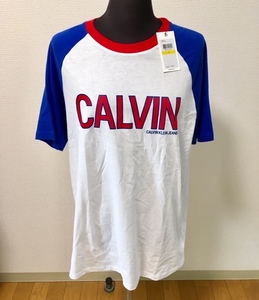 ★即決★新品★送料無料★CALVIN KLEIN JEANS カルバンクライン Tシャツ 白 青 赤 Mサイズ