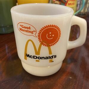 USA ビンテージ アメリカ製 FireKing マグカップ スタッキングマグ ファイヤーキング アンカーホッキング アンティーク McDonald