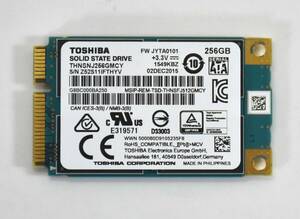 TOSHIBA mSATA SSD 256GB /健康状態89%/累積使用10485時間/動作確認済み, フォーマット済み/中古品