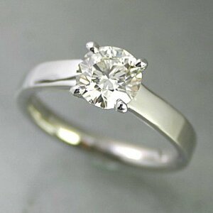 婚約指輪 安い ダイヤモンド リング 1.0カラット プラチナ 鑑定書付 1.040ct Dカラー FLクラス 3EXカット H&C CGL