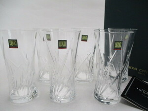 HOYAクリスタル　グラス　6個　/一口ビール　グラス　ビールグラス　クリスタルガラス製