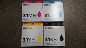 RICOH カートリッジ 4色セット GC31KH GC31CH GC31YH GC31MH Lサイズ IPSiO SG5100 e7700 e5500 ブラック シアン マゼンタ イエロー