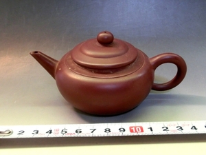 急須■朱泥 茶器 後手 中国宜興 茶瓶 お茶道具 古玩 唐物 中国 古美術 時代物 骨董品■ 