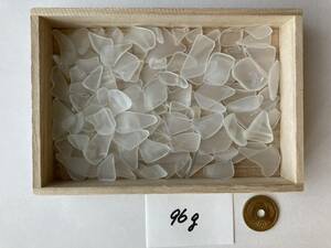 ◆シーグラス　ビーチグラス　白　小ぶり96g◆クラフト　ハンドメイド材料　ガラス素材◆自然採取◆