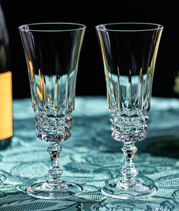 フランス クリスタル ダルク チュイルリー カッティング フルート シャンパングラス 2脚セット シャンパン 酒 ビンテージ