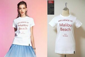 ●美品！DOUBLE STANDARD CLOTHING【ダブルスタンダードクロージング】32/2 トルファンサイロハイゲージ天竺 Malibu Beach♪定価9,000円+税