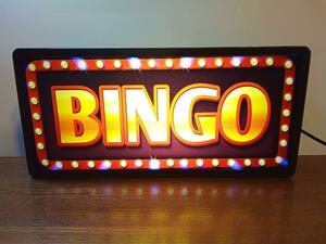 Bingo ビンゴ大会 ビンゴゲーム パーティー イベント お祭り 催し 会場 飾り サイン 看板 置物 雑貨 コンパクト 電飾看板 LED2wayライトBOX