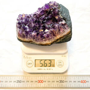 【天然石●紫水晶(アメジスト) 原石 563g／長期保管品】