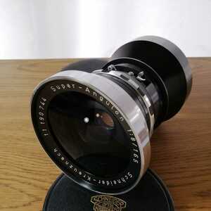 美品　SCHNEIDER SUPER ANGULON 1:8/165　シュナイダー　スーパー　アンギュロン　165mm F8　コンパーシャッター　豪華レンズキャップ2個