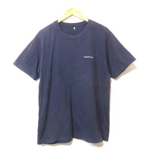 【送料無料】モンベルTシャツ/コットン素材　紺色　Lサイズ　色褪せあり　難あり　ペアスキンコットン T Men