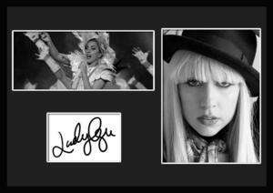 10種類!Lady Gaga/レディー・ガガ/サインプリント&証明書付きフレーム/BW/モノクロ/ディスプレイ (5-3W)