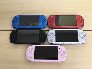 073(28-17) 1円スタート 動作品 SONY/ソニー PlayStation portable PSP 本体 PSP-3000 計5台 まとめ バッテリー無し ③