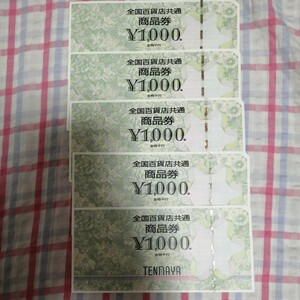 全国百貨店共通商品券 5000円分 （1000円×5枚）