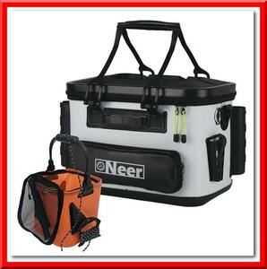 【新品即決】Neer バッカン（32L：ホワイト）水汲みバケツ付き タックルボックス 釣り