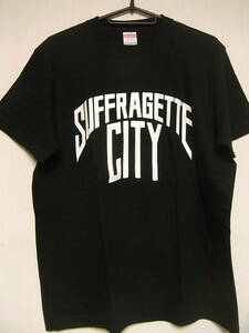 即決★新品ロックＴシャツ★サフラジェット・シティ★SUFFRAGETTE CITY★ブラック×ホワイト★S/M/L/XLサイズ対応可能★DAVID BOWIE関連