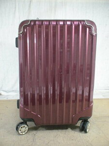 W4571　赤　TSAロック付　鍵付　スーツケース　キャリケース　旅行用　ビジネストラベルバック
