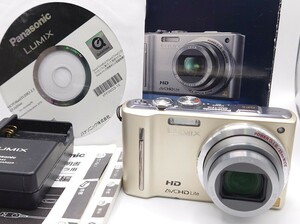【B02-261】 Panasonic LUMIX DMC-TZ10 ゴールド コンパクトデジタルカメラ LEICA DC VARIO-ELMAR バッテリー 充電器 箱付き [KE-552]