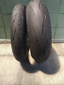 ブリヂストンバトラックスレーシングR11 前後セット 120/600R17 180/640R17　24年製造 約60分使用 CBR600RR YZF-R6 ZX-6R 他