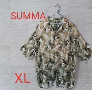 【XL】SUMMA アロハシャツ 総柄 ゆったり 半袖シャツ （１０１）