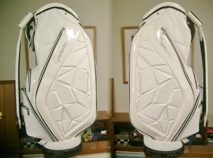 ☆未使用　テーラーメイド　エグゼクティブ・モデル　成型デザイン　合皮×エナメル素材　白オフ色　ゴルフバッグ