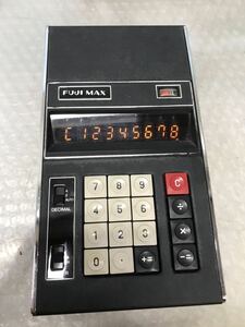 FUJI MAX 電卓ケース付き　 通電OK その他動作未確認　中古現状品（80s)