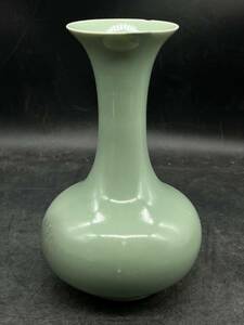 r6050641 中国美術 花器 青磁　花瓶 古美術 花入 中国古玩 唐物 