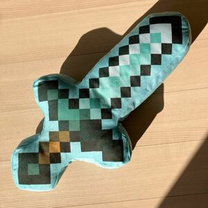 Minecraft マインクラフト ダイヤモンドの剣ぬいぐるみ 中古自宅保管品