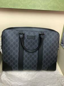 GUCCI グッチ 2way ブリーフケース　474135 GGスプリーム レザーブラック 本物　正規品