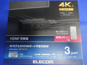 【未使用】 エレコム ELECOM HDMI切替器 DH-SW4KP31BK