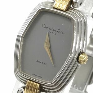 Christian Dior クリスチャン ディオール 腕時計 クオーツ ヴィンテージ コレクション コレクター 2針 グレー 電池交換済 動作確認済